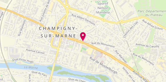 Plan de Adecco BTP Champigny Sur Marne, 83 Rue Louis Talamoni, 94500 Champigny-sur-Marne