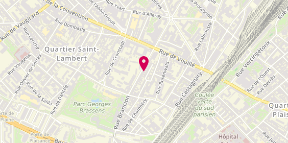 Plan de Brague Interim, 49 Rue Brancion, 75015 Paris