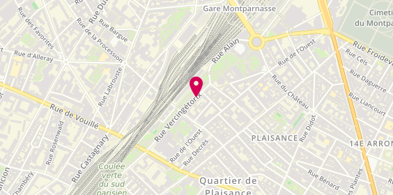Plan de LY Sylvie, 91 Rue Vercingétorix, 75014 Paris