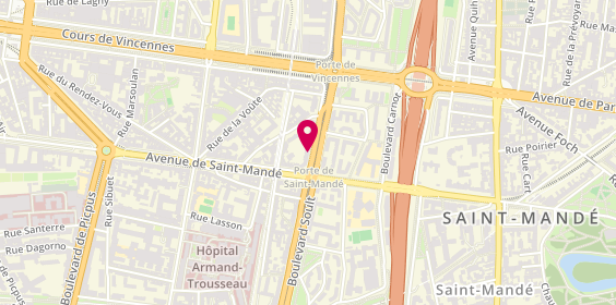 Plan de RTI Interim, 121 Boulevard Soult, 75012 Paris