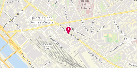 Plan de Axia Interim, 60 avenue Daumesnil, 75012 Paris