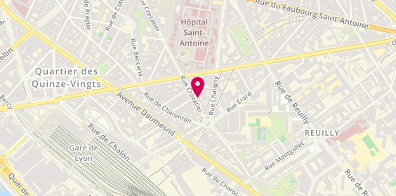Plan de R.A.S Intérim Paris 12, 12 Rue Crozatier, 75012 Paris