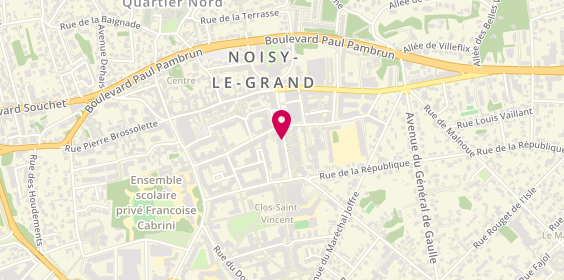 Plan de Adecco, 22 avenue Aristide Briand, 93160 Noisy-le-Grand