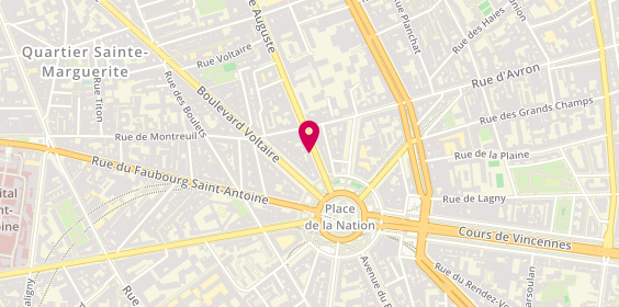Plan de Agence Bref Service - Paris Sud, 9 avenue Philippe Auguste, 75011 Paris