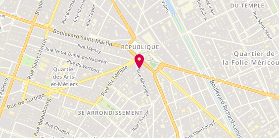 Plan de DojoCrea Coworking Space - Dojo République, 24 Rue Béranger, 75003 Paris