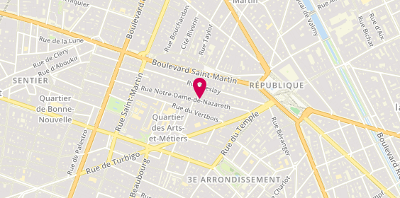 Plan de Ergalis Electricité Paris, 29 Rue Notre Dame de Nazareth, 75003 Paris