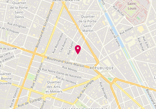 Plan de Mila Interim & Recrutement en Crèche, 10 Rue de Lancry, 75010 Paris