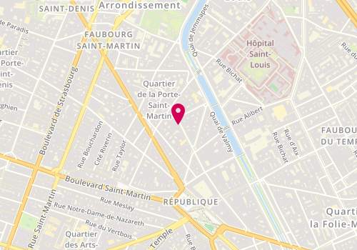 Plan de Omega Interim, 27 Rue Yves Toudic, 75010 Paris