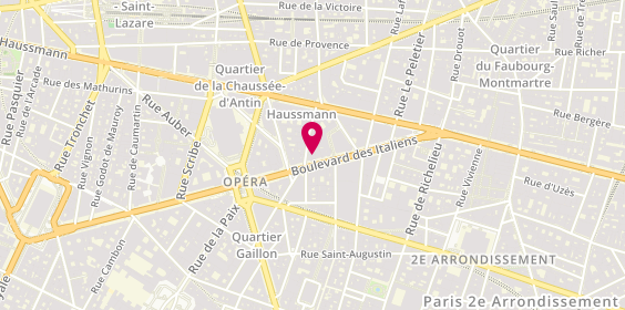 Plan de BNI France et Belgique francophone (BUSINESS NETWORK INTERNATIONAL), 34 Boulevard des Italiens, 75009 Paris