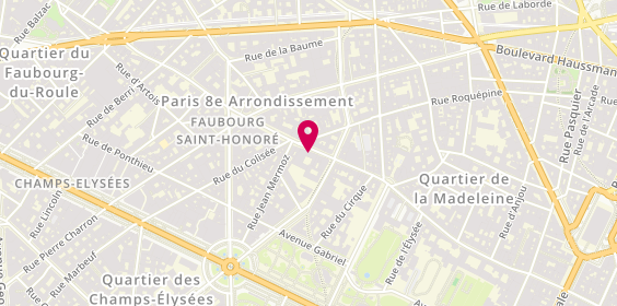 Plan de Interim Clerget, 91 Rue du Faubourg Saint-Honoré, 75008 Paris