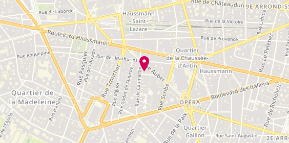 Plan de Crit Hôtellerie / Restauration / Tourisme, 6 Rue Boudreau, 75009 Paris
