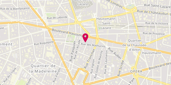 Plan de GITEC Human Resources, 40 Rue des Mathurins, 75008 Paris