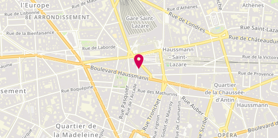 Plan de Ergalis Luxe et Beauté, 60 Rue de l'Arcade, 75008 Paris