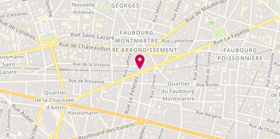 Plan de MOZAIK Coworking Spaces la Fayette, 43 Rue la Fayette, 75009 Paris