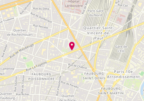 Plan de Domino Intérim, 115 Rue la Fayette, 75010 Paris
