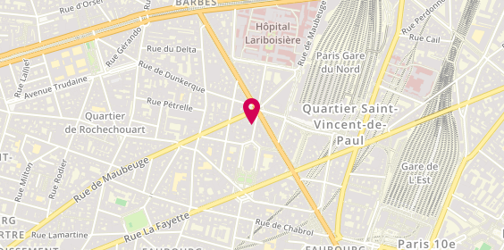 Plan de ManBTP Intérim, 5 Rue Saint-Vincent de Paul, 75010 Paris