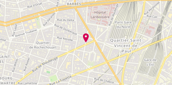 Plan de Spi Intérim, 77A Rue de Maubeuge, 75010 Paris