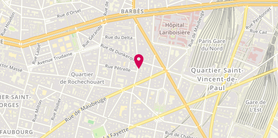 Plan de Hacor Interim, 134 Rue du Faubourg Poissonnière, 75010 Paris