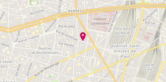 Plan de Just Inter Paris, 34 Bis Rue de Dunkerque, 75010 Paris