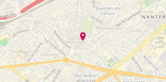 Plan de Triangle Intérim Nanterre, 9 Rue Henri Barbusse, 92000 Nanterre
