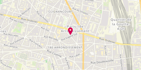 Plan de Express Interim Sante, 26 Rue Simart, 75018 Paris