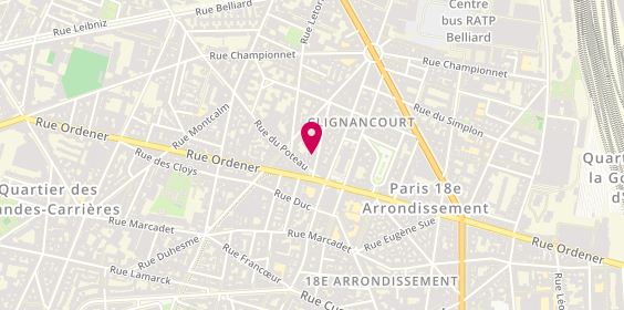 Plan de Iba Interim, 5 Rue Sainte-Isaure, 75018 Paris