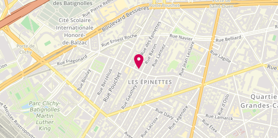 Plan de Be-Coworking, 60 Rue de la Jonquière, 75017 Paris