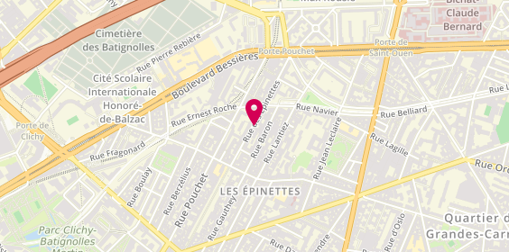 Plan de Be Coworking, 24 Rue des Epinettes, 75017 Paris