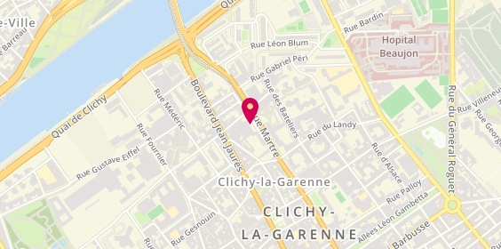 Plan de La Pousse, 105 Rue Martre, 92110 Clichy