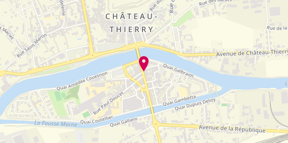 Plan de Agence intérim Synergie Château Thierry, 18 Rue Carnot, 02400 Château-Thierry