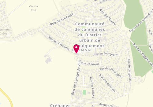 Plan de RSI Interim, 60 Rue des Cévennes, 57690 Créhange