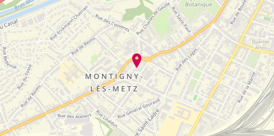 Plan de Metz Emploi, 8C Rue de l'Hôtel de Ville, 57950 Montigny-lès-Metz