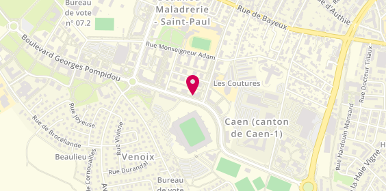 Plan de R.A.S Intérim Caen Beaulieu, 20 Boulevard Georges Pompidou, 14000 Caen