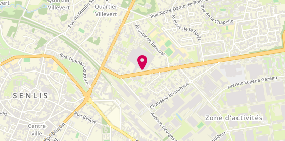 Plan de Agence intérim Synergie Senlis, 7 avenue du Général de Gaulle, 60300 Senlis