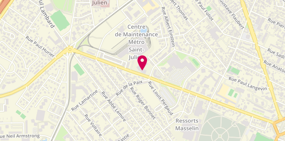 Plan de Agence intérim Synergie Petit Quevilly, 8 Rue Jean Rostand, 76140 Le Petit-Quevilly