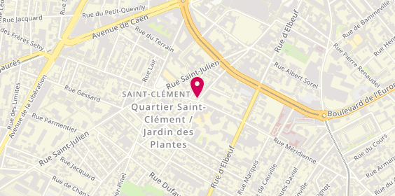 Plan de Agence Seine Caux Intérim A.S.C.I, 94 Rue Louis Blanc, 76100 Rouen