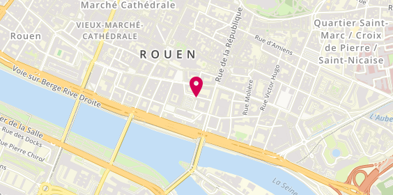 Plan de Derichebourg Intérim et Recrutement, 15 Rue Saint-Denis, 76000 Rouen