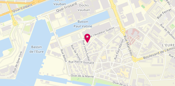 Plan de Adecco Bat B Porte C, 4eme Ét Immeuble Courbet Plaza 46 Rue Louis Eudier, 76600 Le Havre