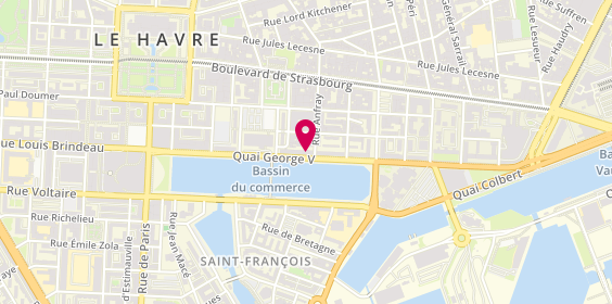 Plan de Adecco BTP le Havre, 77 Quai George V, 76600 Le Havre