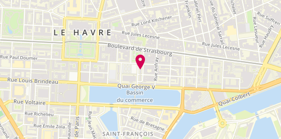 Plan de Triangle Intérim, 24 place Jules Ferry, 76600 Le Havre
