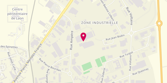 Plan de Adecco, Zone Industrielle 
8 Rue Ampère, 02000 Laon