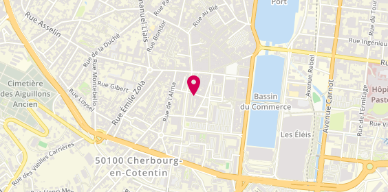 Plan de Actual emploi Cherbourg-Octeville, 5 Rue Jules Dufresne, 50100 Cherbourg-en-Cotentin