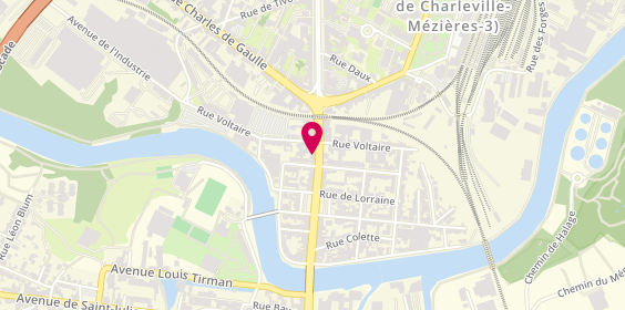 Plan de Rh Conseil Interim, 61 avenue d'Arches, 08000 Charleville-Mézières