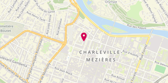 Plan de Agence intérim Synergie Charleville Mézières, 17 Rue du Daga, 08000 Charleville-Mézières