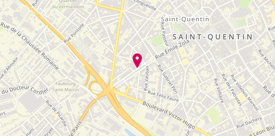 Plan de Agence intérim Synergie St Quentin, 12 Bis avenue Faidherbe, 02100 Saint-Quentin