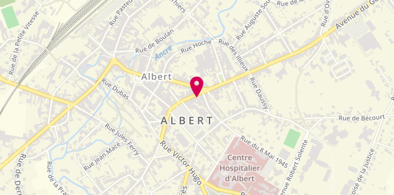 Plan de Agence intérim Synergie Albert, 16 Rue Lamarck, 80300 Albert