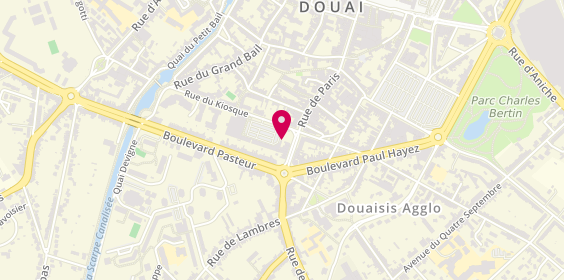 Plan de Agence intérim Synergie Douai, 1 Rue du Kiosque, 59500 Douai