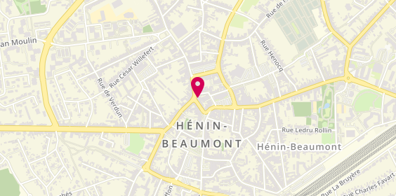 Plan de Agence intérim Synergie Hénin-Beaumont, 64 Rue Denis Papin, 62110 Hénin-Beaumont