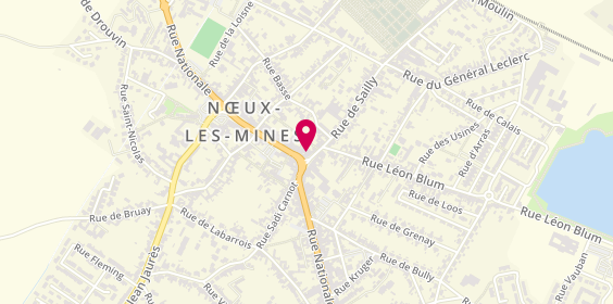 Plan de Recrut Services - Nœux-les-Mines, 3 Rue de Sailly, 62290 Nœux-les-Mines