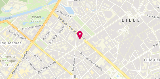 Plan de Leader Intérim et Recrutement CDI Lille, 56 Bis Boulevard de la Liberté, 59000 Lille